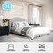 Martha Stewart Amelia Full Upholstered Platform Bed w/Curved Headboard and Cushioned Siderails, Wood Slat, Gray TW-3WDB02B-F-GY-MS - alternate 5